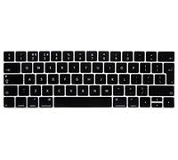 MMDW English Keyboard Cover Silicone Keyboard Cover for MacBook Pro 13 15 inch 2019 2018 2017 2016 with Touch Bar&Touch ID Model:A2159 A1989 A1706/A1990 A1707,European Version