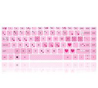 MMDW English Silicone Keyboard Cover for HP 2020 2019 2018 for HP 14" Laptop/Pavilion X360 14M-BA 14M-CD 14M-DH 14-BF 14-cm 14-CF 14-DF 14-DK 14-DS 14-DQ Series,Lovely Bear