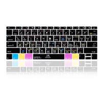 MMDW English Silicone Logic Pro X Shortcuts Hotkey Keyboard Cover Skin for MacBook Pro 13" A1708 A1988(No Touch Bar 2018 2017 2016) MacBook 12" A1534 (2015)&A1931(2018) USA Layout Protective Skin