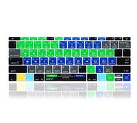 MMDW English Silicone Serato DJ Shortcuts Hotkey Keyboard Cover Skin for MacBook Pro 13" A1708 A1988(No Touch Bar 2018 2017 2016) MacBook 12" A1534 (2015)&A1931(2018) USA Layout Protective Skin