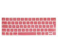 MMDW English UK Rose Gold Silicone Keyboard Cover for MacBook Pro 13 15 inch 2019 2018 2017 2016 with Touch Bar&Touch ID Model:A2159 A1989 A1706/A1990 A1707,European Version