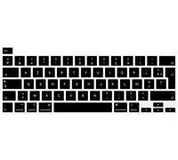 MMDW French Language AZERTY Silicone Keyboard Cover Skin for MacBook Pro 16 inch A2141 2019 for MacBook Pro 13.3 inch A2338 M1/A2251/A2289 2020 New with Touch Bar & Touch ID European Version