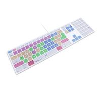 MMDW Premiere Pro CC Shortcuts Extended Layout Silicone Keyboard Protective Cover Skin for G6 Aluminum Wired Keyboard MB110B/B (A1243) Numeric Keypad EU/US Version