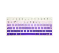 MMDW Premium EU Layout English Ultra Thin Soft-touch Silicone Keyboard Protective Cover Skin Protector for Magic Wireless Keyboard MLA22L/A A1644 (2015 Released)(Ombre Purple)