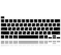 MMDW Russian Language Silicone Keyboard Cover Skin for MacBook Pro 16 inch A2141 2019+, 13 inch A2251/A2289/A2338 2020+ M1, US Version