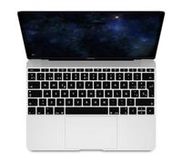 MMDW Spanish ESP Language Silicone Keyboard Cover for MacBook Pro 13 Inch 2017 & 2016 Release A1708 No Touch Bar & for MacBook 12 Inch A1534 Protective Skin (EU Layout),Black