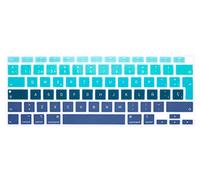 MMDW Spanish Language ESP Keyboard Cover A2179 Silicone Protective Skin Keyboard Protector for MacBook Air 13 inch with Touch ID A2337 M1 Chip European Layout(2020 Release),Ombre Green