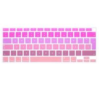 MMDW Spanish Language ESP Keyboard Cover A2179 Silicone Protective Skin Keyboard Protector for MacBook Air 13 inch with Touch ID A2337 M1 Chip European Layout(2020 Release),Ombre Rose