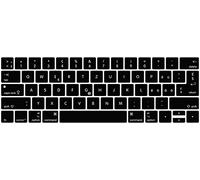 MMDW Swiss Language Silicone Keyboard Cover for MacBook Pro 13 15 inch 2019 2018 2017 2016 with Touch Bar&Touch ID Model:A2159 A1989 A1706/A1990 A1707,USA and European Version