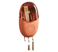 MMDXDLX Kitchen Utensil Holder Cutlery Drainer Utensil Organizer With Dustproof Cover And Hooks Kitchen Utensil Holder(Orange)