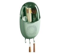 MMDXDLX Kitchen Utensil Holder Cutlery Drainer Utensil Organizer With Dustproof Cover And Hooks Kitchen Utensil Holder(Light Green)