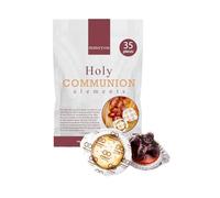 Mmeyou (Count 35) Packaged Holy Communion Crackers Prefilled Communion Wine Mmeyou Communion Cups Cracker with Red Grape Juice - All in one packaged communion set.