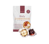 Mmeyou (Count 35) Packaged Holy Communion Crackers Prefilled Communion Wine Mmeyou Communion Cups Cracker with Red Grape Juice - All in one packaged