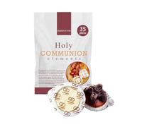 Mmeyou Packaged Holy Communion Wafers Prefilled Communion Wine Mmeyou Communion Cups Wafer with Red Grape Juice - All in one packaged communion set. (Count 35)