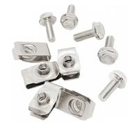 MMFENG 10pcs Stainless Steel Car Body Bolts U-nut Clips M6 Engine Cover Undertray Splash Shield Guard Bumper Retainer Fastener