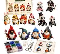 mmfLyuLD 3D Beaded Animal Craft Kit - Skeleton DIY Kit, Halloween Creative DIY Bead Embroidery Kits, Funny Mini 3D Beaded Gnome Craft Kit with Instructions,with Colorful Bead for Kids (Bird)