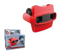 mmfLyuLD 3D Stereoscopic Viewer Toy,3D Photo Viewfinder,Virtual Reality Headsets,Portable Projector Toy View Finder With 6 Reel Fun Gift Surprise for Boy Girl Educational Toys Holiday (RD)