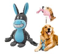 mmfLyuLD Indestructible Dog Toys, Squeaky Dog Interactive Play Toy,Plush Squeaky and Crinkle Dogs Toy,Chew Buddy Companion for Heavy Chewers Toys For Puppy or Small,Medium Large Dogs (H)