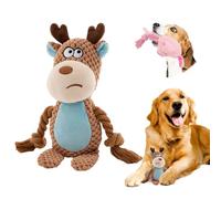 mmfLyuLD Indestructible Dog Toys, Squeaky Dog Interactive Play Toy,Plush Squeaky and Crinkle Dogs Toy,Chew Buddy Companion for Heavy Chewers Toys For Puppy or Small,Medium Large Dogs (I)