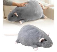mmfLyuLD Rat Plushie,Extra Thicc Fat Rat Plush Toy,Soft Stuffed Fat Rats Toy,Cute Cozy Huggable Animal Pillow for Kids,Teens Adults for Cuddling Bed Sofa Home Room Decor (SE, 35CM)