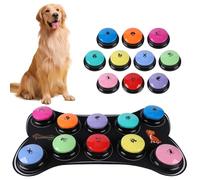 MMGGAISH Dog Buttons for Communication 10 Dog Talking Buttons Starter Set 30S HD Recordable Training Buttons with Waterproof Anti-Slip Mat + 50 Scene Stickers