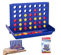 Mmgoqqt Classic 4 in a Row Game, Travel Sized Kids Travel Game, Mini Size Board Game for Kids, 42 Counters, Pocket Game Four in a Row Age 3-8 Years Old, Ideal Travelling Companion