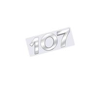 MMHGFIR Car emblem logo badge, for Peugeot 107 letters sign grille, ABS plastic hood emblems, decorative adhesive tuning ABS replacement emblem,A