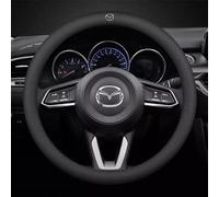 MMHGFIR Car Steering Wheel Cover for Mazda 2 3 5 6 CX-3 CX-5 CX-7 CX-9 CX-30 MX-30 MX-5, Carbon fiber leather Anti-slip breathable Steering Wheel Protector,Size M 37-38cm /14.5-15inch,A