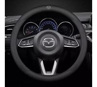 MMHGFIR Car Steering Wheel Cover for Mazda 2 3 5 6 CX-3 CX-5 CX-7 CX-9 CX-30 MX-30 MX-5, Carbon fiber leather Anti-slip breathable Steering Wheel Protector,Size M 37-38cm /14.5-15inch,C
