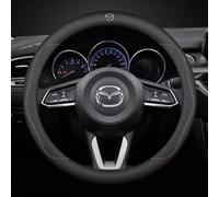 MMHGFIR Car Steering Wheel Cover for Mazda 2 3 5 6 CX-3 CX-5 CX-7 CX-9 CX-30 MX-30 MX-5, Carbon fiber leather Anti-slip breathable Steering Wheel Protector,Size M 37-38cm /14.5-15inch,B