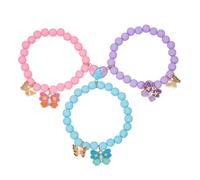 MMIUAEG Colorful Dinosaur Charm Braided Bracelet Candy Color Beaded Braided Dinosaur Bracelet for Women Men Friendship Bracelets Set Decors, M, Zinc, no gemstone