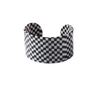 MMIUAEG Colorful Transparent Opening Cuff Bangle Acrylic Geometric Bracelet for Women Irregular Pattern Bracelet Charm, M, Zinc Acrylic, no gemstone
