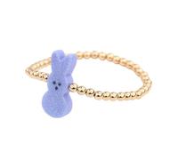 MMIUAEG Easter Bunny Egg Crystal Beaded Bracelets Colorful Eggs Chick Rabbit Charms Adjustable Bracelets for Women Cute Easter Holiday Party Jewelry Gift, M, Zinc, no gemstone