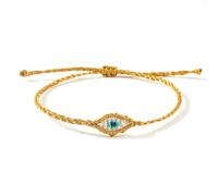 MMIUAEG Evil Eye Bracelets for Women Handmade Woven Kabbalah Lucky String Bracelet Colorful Good Luck Protection Jewelry Evil Eye Charms Friendship Wristlet, M, Zinc, no gemstone