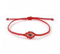MMIUAEG Evil Eye Bracelets for Women Handmade Woven Kabbalah Lucky String Bracelet Colorful Good Luck Protection Jewelry Evil Eye Charms Friendship Wristlet, M, Zinc, no gemstone