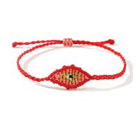 MMIUAEG Evil Eye Bracelets for Women Handmade Woven Kabbalah Lucky String Bracelet Colorful Good Luck Protection Jewelry Evil Eye Charms Friendship Wristlet, M, Zinc, no gemstone
