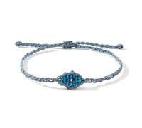 MMIUAEG Evil Eye Bracelets for Women Handmade Woven Kabbalah Lucky String Bracelet Colorful Good Luck Protection Jewelry Evil Eye Charms Friendship Wristlet, M, Zinc, no gemstone