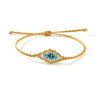 MMIUAEG Evil Eye Bracelets for Women Handmade Woven Kabbalah Lucky String Bracelet Colorful Good Luck Protection Jewelry Evil Eye Charms Friendship Wristlet, M, Zinc, no gemstone