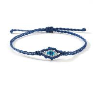 MMIUAEG Evil Eye Bracelets for Women Handmade Woven Kabbalah Lucky String Bracelet Colorful Good Luck Protection Jewelry Evil Eye Charms Friendship Wristlet, M, Zinc, no gemstone