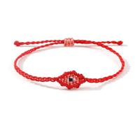 MMIUAEG Evil Eye Bracelets for Women Handmade Woven Kabbalah Lucky String Bracelet Colorful Good Luck Protection Jewelry Evil Eye Charms Friendship Wristlet, M, Zinc, no gemstone