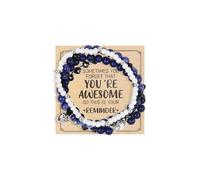 MMIUAEG Heart Cross Charm Inspirational Bracelets Natural Stone Heart Stackable Bracelets for Women Birthday Teacher Appreciation Jewelry Inspirational Gift for Her Him, M, Zinc, no gemstone