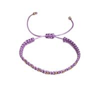 MMIUAEG Tibetan Knot Macrame Bracelets for Women Men Adjustable String Bracelets with Gold Beads Colorful Handmade Braided Wrist Jewelry Lucky Blessing Gifts, M, Zinc, no gemstone