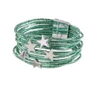 MMIUAEG Y2K Star Multi-layer Leather Wristband Bracelet Punk Gothic Star Layered Bracelets for Women Men Aesthetic Grunge Bangle Gift Shiny Millennium Y2K Jewelry, M, Zinc, no gemstone