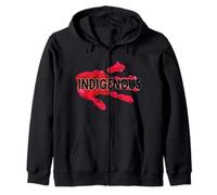 MMIW Awareness Native American Indigenous Red hand Zip Hoodie