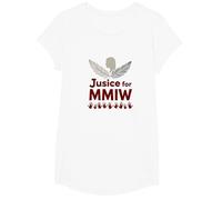 MMIW Justice for Missing and Murdered Indigenous Women T-Shirt, Girls, White, Small