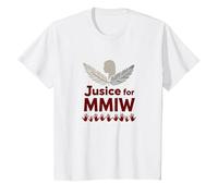 MMIW Justice for Missing and Murdered Indigenous Women T-Shirt, Kids, White, 8 Years