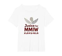 MMIW Justice for Missing and Murdered Indigenous Women T-Shirt, Women's Plus, White, 1X