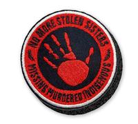MMIW No More Stolen Sisters Missing Murdered Indigenous Hook and Loop Patch Woman Hands No Moere Stolen Hook & Loop Embroidery Patch for Caps, Backpacks, Jackets, Uniform DIY Patches Gifts 3 Inches