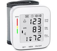 MMIZOO Wrist Blood Pressure Monitor Bp Monitor Large LCD Display Blood Pressure Machine Adjustable Wrist Cuff 5.31-7.68inch Automatic 99x2 Sets Memory with Carrying Case for Home Use (W1681)