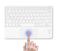 MMK Bluetooth Keyboard, Ultra-Slim Wireless Keyboard, Multi-touch Trackpad & Small Silent Whisper-Quiet, Compatible with iPad Pro/Air/Mini, iOS, Samsung Tablet, Android, Windows, English keyboard
